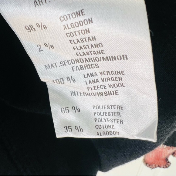 NWOT CIRCUS HOTEL Oversized Denim Jacket Crochet Sleeves in Black Size XS - Picture 14 of 16